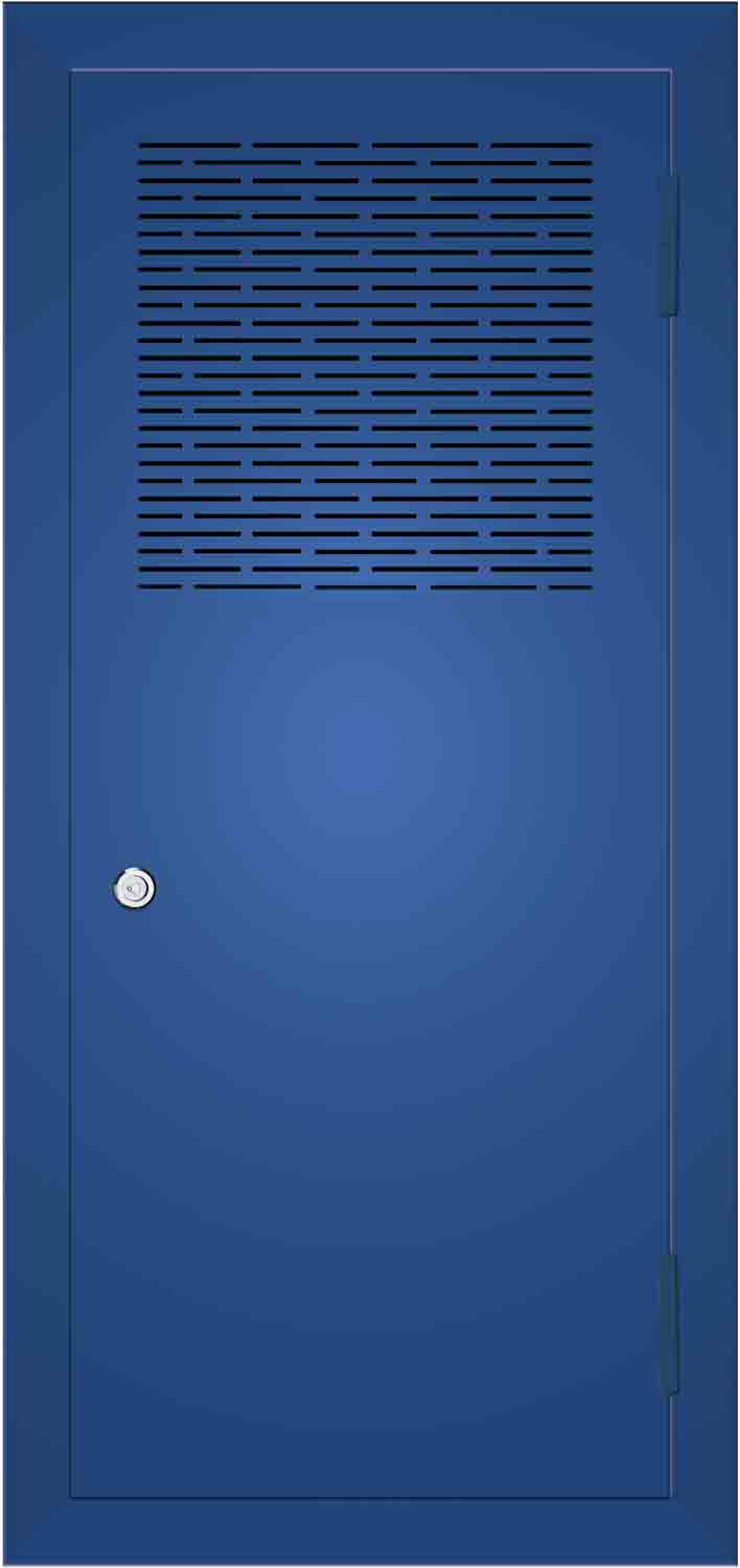 mavi renkli acil çıkış kapısı