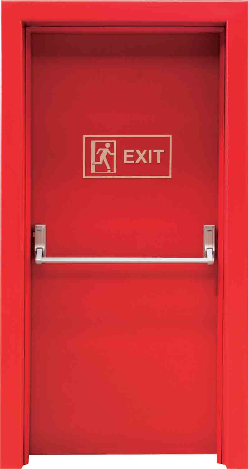 Kırmızı Exit Yazan Panik Barlı Kapı